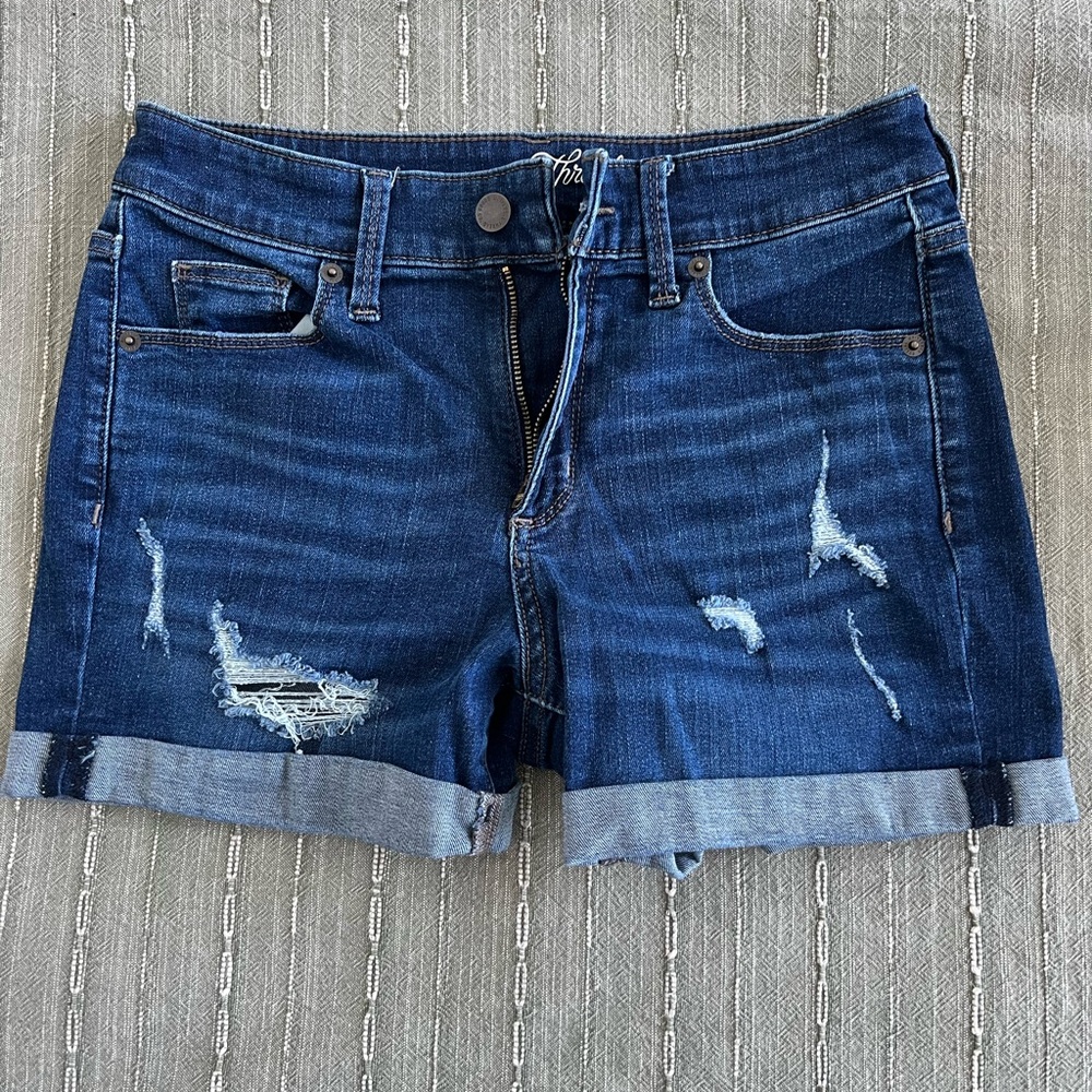 High rise jean shorts